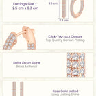 Regal Hoop Earrings Rose Gold Plated