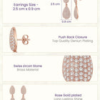 Pure Glow Drop Earrings Rose Gold Plated