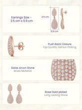 Pure Glow Drop Earrings Rose Gold Plated