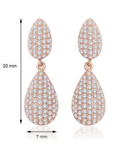 Pure Glow Drop Earrings Rose Gold Plated