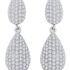 Pure Glow Drop Earrings Rhodium Plated