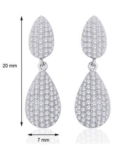 Pure Glow Drop Earrings Rhodium Plated