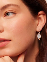 Modern Petal Drop Earrings Rose Gold Plated