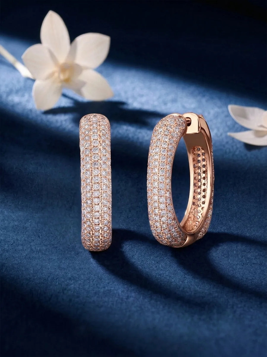 Pristine Petal Earrings Rose Gold Plated