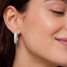 Pristine Petal Earrings Rhodium Plated