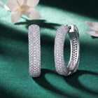 Pristine Petal Earrings Rhodium Plated