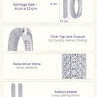 Pristine Petal Earrings Rhodium Plated
