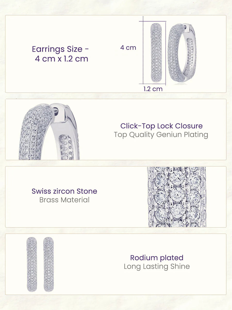 Pristine Petal Earrings Rhodium Plated