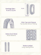 Pristine Petal Earrings Rhodium Plated