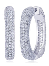 Pristine Petal Earrings Rhodium Plated