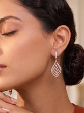 Statement Leaf Earrings Rose Gold Plated