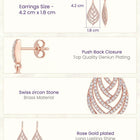 Statement Leaf Earrings Rose Gold Plated