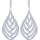 Statement Leaf Earrings Rhodium Plated