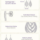 Statement Leaf Earrings Rhodium Plated