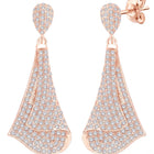 Draped Loop Earrings Rose Gold Plated