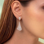 Draped Loop Earrings Rose Gold Plated