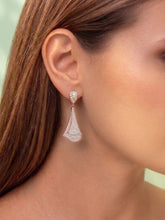 Draped Loop Earrings Rose Gold Plated