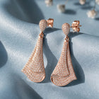 Draped Loop Earrings Rose Gold Plated