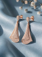 Draped Loop Earrings Rose Gold Plated