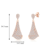 Draped Loop Earrings Rose Gold Plated
