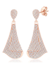 Draped Loop Earrings Rose Gold Plated