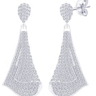 Draped Loop Earrings Rhodium Plated