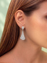 Draped Loop Earrings Rhodium Plated