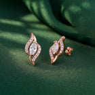 Entwined Marquise Earrings Rose Gold Plated