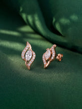 Entwined Marquise Earrings Rose Gold Plated