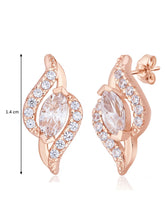 Entwined Marquise Earrings Rose Gold Plated