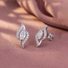 Entwined Marquise Earrings Rhodium Plated