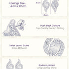 Entwined Marquise Earrings Rhodium Plated