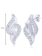 Entwined Marquise Earrings Rhodium Plated