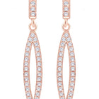 Pureline Marquise Earrings Rose Gold Plated