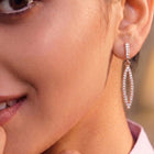 Pureline Marquise Earrings Rose Gold Plated