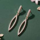 Pureline Marquise Earrings Rose Gold Plated