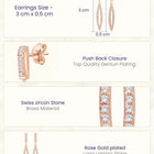 Pureline Marquise Earrings Rose Gold Plated