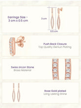 Pureline Marquise Earrings Rose Gold Plated