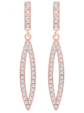 Pureline Marquise Earrings Rose Gold Plated