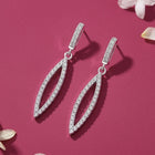 Pureline Marquise Earrings Rhodium Plated