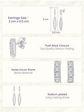 Pureline Marquise Earrings Rhodium Plated