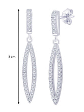Pureline Marquise Earrings Rhodium Plated