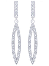 Pureline Marquise Earrings Rhodium Plated