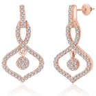 Orbit Charm Earrings Rose Gold Plated