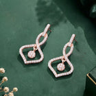 Orbit Charm Earrings Rose Gold Plated