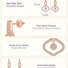 Orbit Charm Earrings Rose Gold Plated