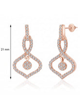 Orbit Charm Earrings Rose Gold Plated