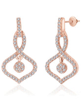 Orbit Charm Earrings Rose Gold Plated