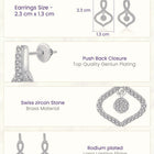 Orbit Charm Earrings Rhodium Plated