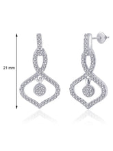 Orbit Charm Earrings Rhodium Plated